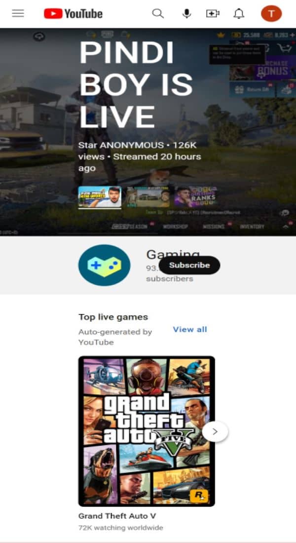 YouTube Gaming