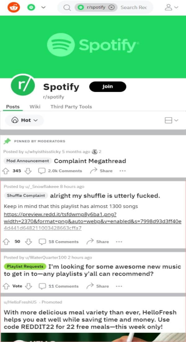 r/spotify