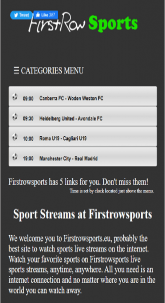 firstrowsports app