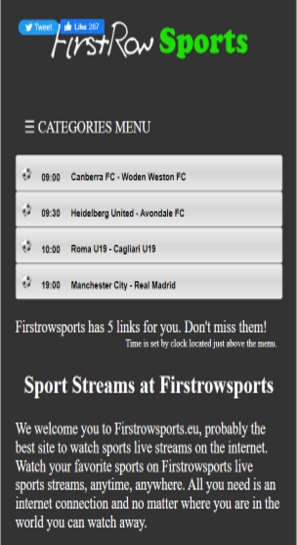 firstrow sports app